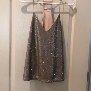 Gold sequin camisole!